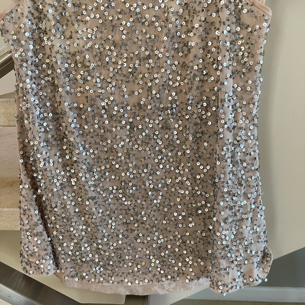 Vintage Sequin Embellished Beige Top - Picture 2 of 15